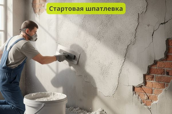 Стартовая шпатлевка фото